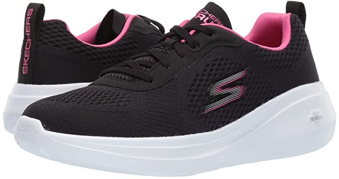 skechers black and pink shoes