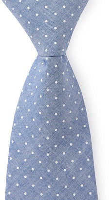 Class Club 14" Chambray Dotted Tie