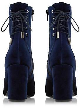 Dune Ladies OCTAGON Lace Up Back Ankle Boot in Navy