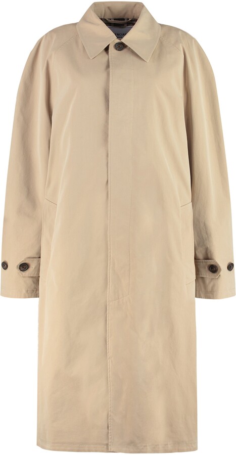 Balenciaga Classic Collar Carcoat - ShopStyle Jackets