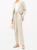 Thumbnail for your product : Gabriela Hearst Luca Grained-leather Jazz Flats - Beige