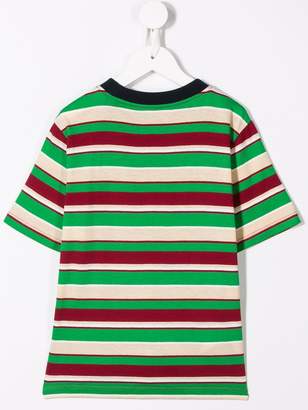 Marni Kids frilly striped T-shirt