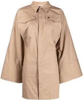 Thumbnail for your product : ATTICO Bell-Sleeve Shirt Dress