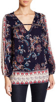 Thumbnail for your product : Angie Long Sleeve Printed Blouse