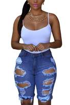 Thumbnail for your product : Estanla Women's Casual Destroyed Jeans Bermuda Denim Shorts ((US 16-18) XL, )