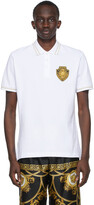 Thumbnail for your product : Versace Jeans Couture White Sunflower Garland Patch Polo