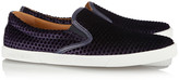 Thumbnail for your product : Jimmy Choo Demi flocked velvet slip-on sneakers