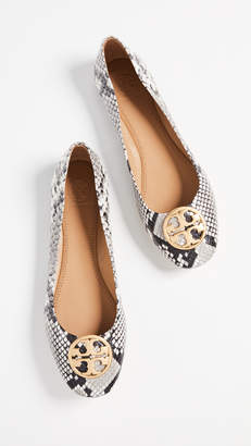 chelsea embossed heeled ballet flat