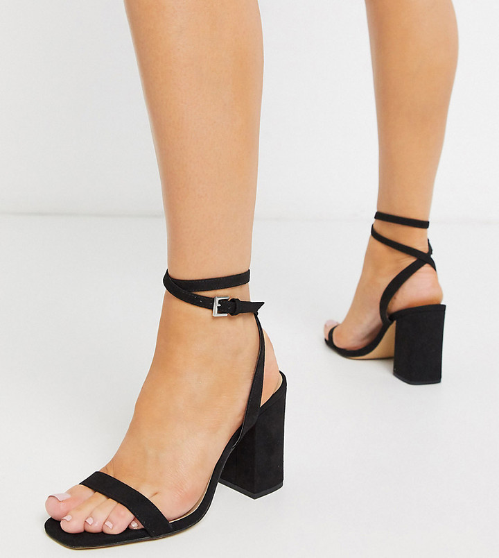 london rebel barely there block heel sandal