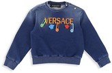 Thumbnail for your product : Versace Baby's Denim-Print Logo Sweater