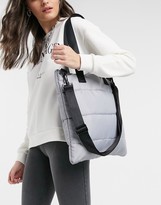 Thumbnail for your product : SVNX puffer oversized tote bag in black
