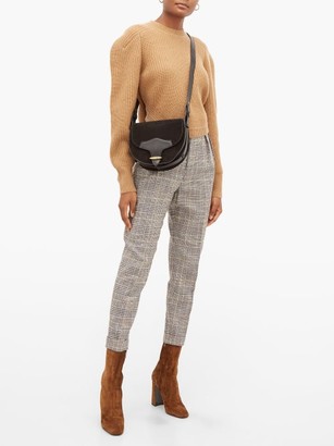 Isabel Marant Ceyo Checked Slim-fit Trousers - Grey