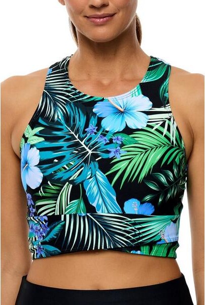 Next Women's Aloha Static High Neck Swim Bikini Top Sporty XSmall Black