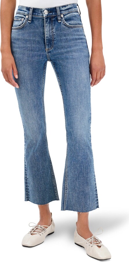 Rag & Bone Flexi Peyton Raw Hem Mid Rise Ankle Bootcut Jeans
