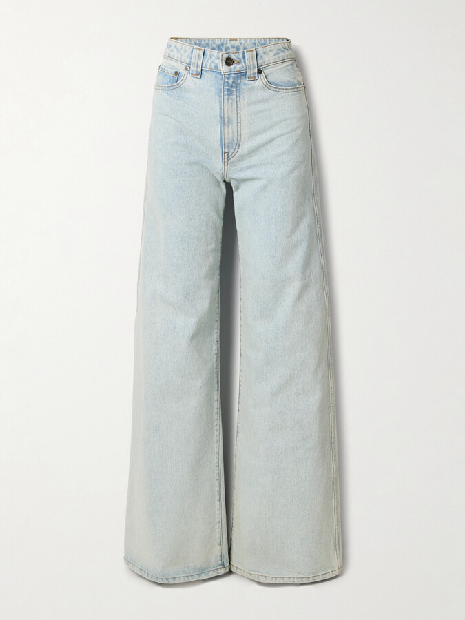 KHAITE Dane High-rise Wide-leg Jeans - Blue
