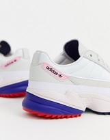 adidas originals kiellor trainers in white and purple