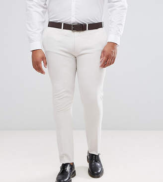 ASOS Design PLUS Super Skinny Smart Pants In Cream