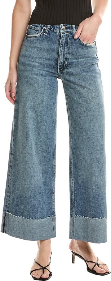 Rag & Bone Andi High-Rise Ankle Wide Leg Atlantic Jean