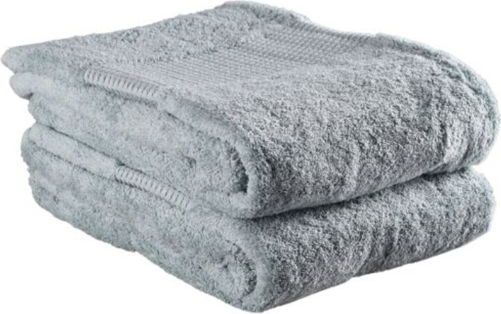 Delilah Home 100% Organic Cotton 2-Piece Hand Towel Set, Mineral Green, 16 x 30-in