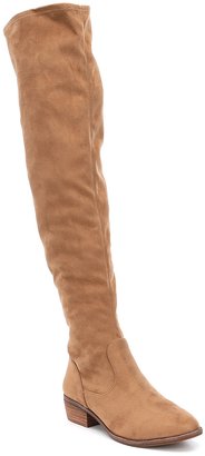 GB Show-On Stretch Microsuede Block Heel Over the Knee Boots