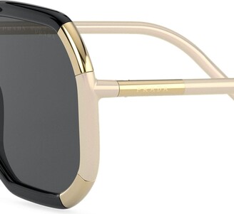Valentino Eyewear V-Hexagon oversized-frame Sunglasses - Farfetch
