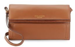 Halston Solid Leather Shoulder Bag