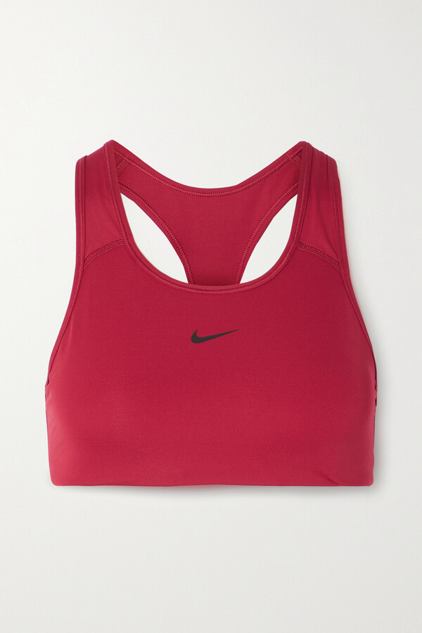 Nike Swoosh Dri-fit Sports Bra - Red - ShopStyle