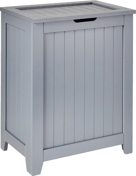 Redmon RedmonContemporaryWoodenClothesHamperforBedroomandLaundryRoom,Gray
