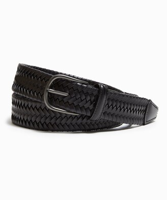 Andersons Woven Leather Belt in Black