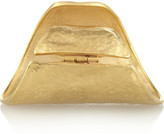 Thumbnail for your product : Kenneth Jay Lane Hammered gold-plated cuff