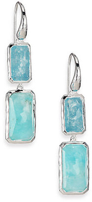 Ippolita Rock Candy Larimar, Aquamarine & Sterling Silver Two-Stone Drop Earrings