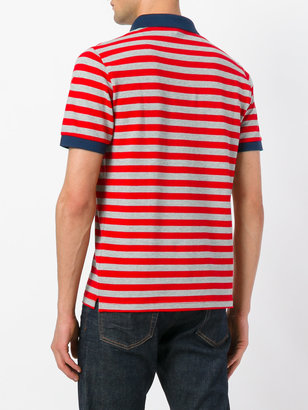 Sun 68 striped polo shirt