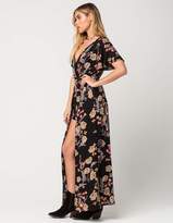 Thumbnail for your product : Angie Floral Surplice Womens Maxi Romper