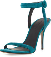 Thumbnail for your product : Alexander Wang Antonia Suede Ankle-Wrap Sandal, Dark Mosaic