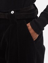 Thumbnail for your product : Jil Sander Belted Cotton-corduroy Wide-leg Trousers - Black