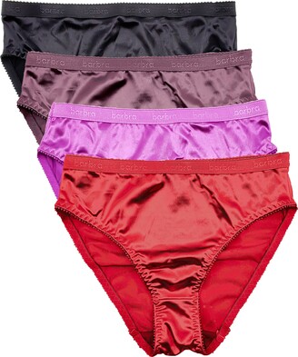 Barbra Lingerie Barbra Womens Silky Sexy Satin Bikini Panties S - Plus Size Women  Underwear Multi-Pack - ShopStyle Knickers