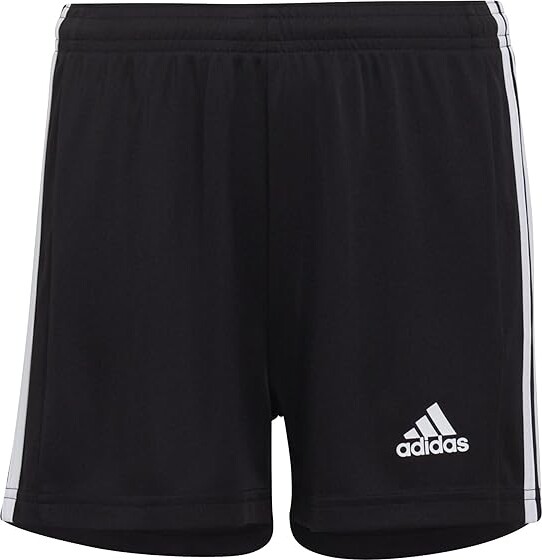 adidas Kids Squadra 21 Shorts (Little Kids/Big Kids) Girl's Shorts Black/White : MD (10-12 Big Kids), Polyester
