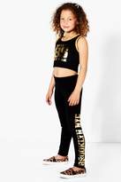 Thumbnail for your product : boohoo Girls Gold 85 Brooklyn Vest Set