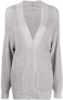 silver metallic cardigan womens
