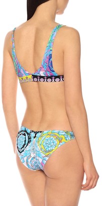 Versace Printed bikini top