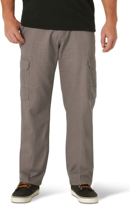 YUNY Mens Relaxed Mid Waist Rugged Cargo Trousers Grey 27 