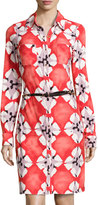 Thumbnail for your product : BCBGMAXAZRIA Printed Jersey Belted Shirtdress, Tiki