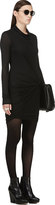 Thumbnail for your product : Helmut Lang Black Draped Jersey Slack Dress