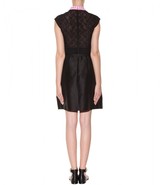 Thumbnail for your product : Carven Cropped gingham and mesh top