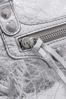 Thumbnail for your product : Balenciaga Classic City Metallic Textured-leather Tote - Silver