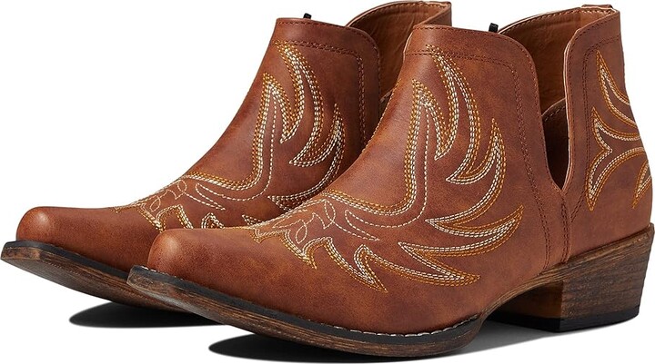 Roper Ava Cowboy Women's Boots Tan 3 : 8.5 M, Synthetic