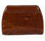 Gianfranco Ferre Brown Patent Leather Gold Tone Hardware Clutch Small