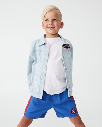 Cotton On Blue Denim jacket - License Avengers Denim Jacket - Kids - Size 9-10YRS at The Iconic
