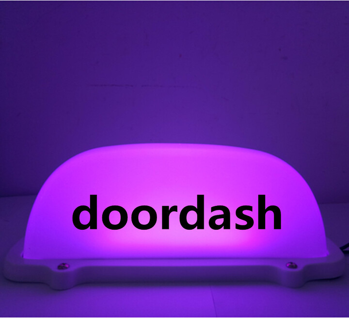 DRFLYSD 1 Pcs Car Doordash Light Warterproof LED Roof Doordash Sign Light With 3M Line And Magnet Base