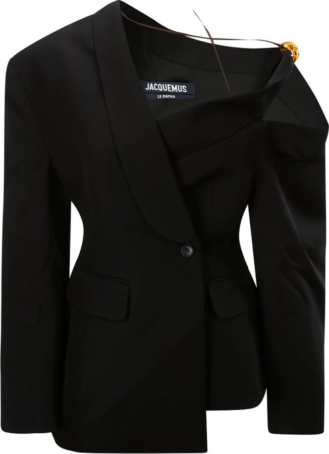 Jacquemus La Veste Baska Off-Shoulder Jacket - ShopStyle Vests